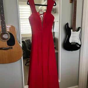 Elegant Red Evening Gown
